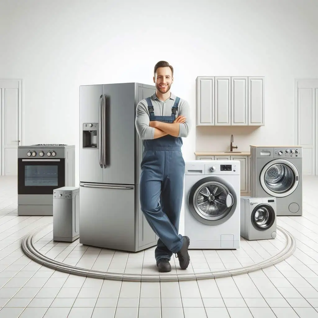 appliances with a repair man