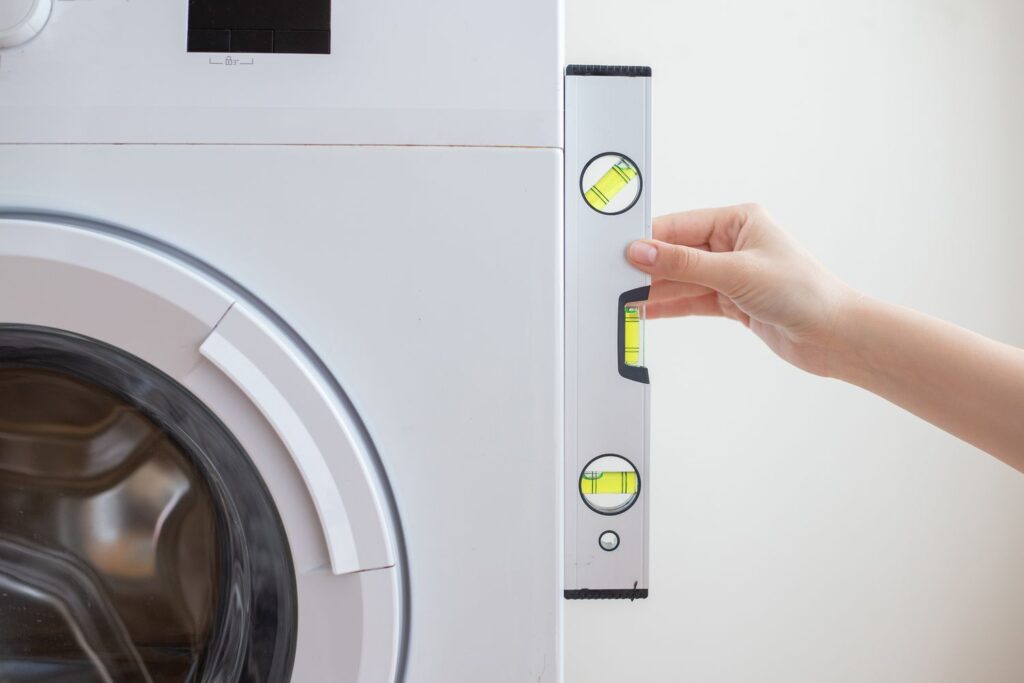 leveling the washer