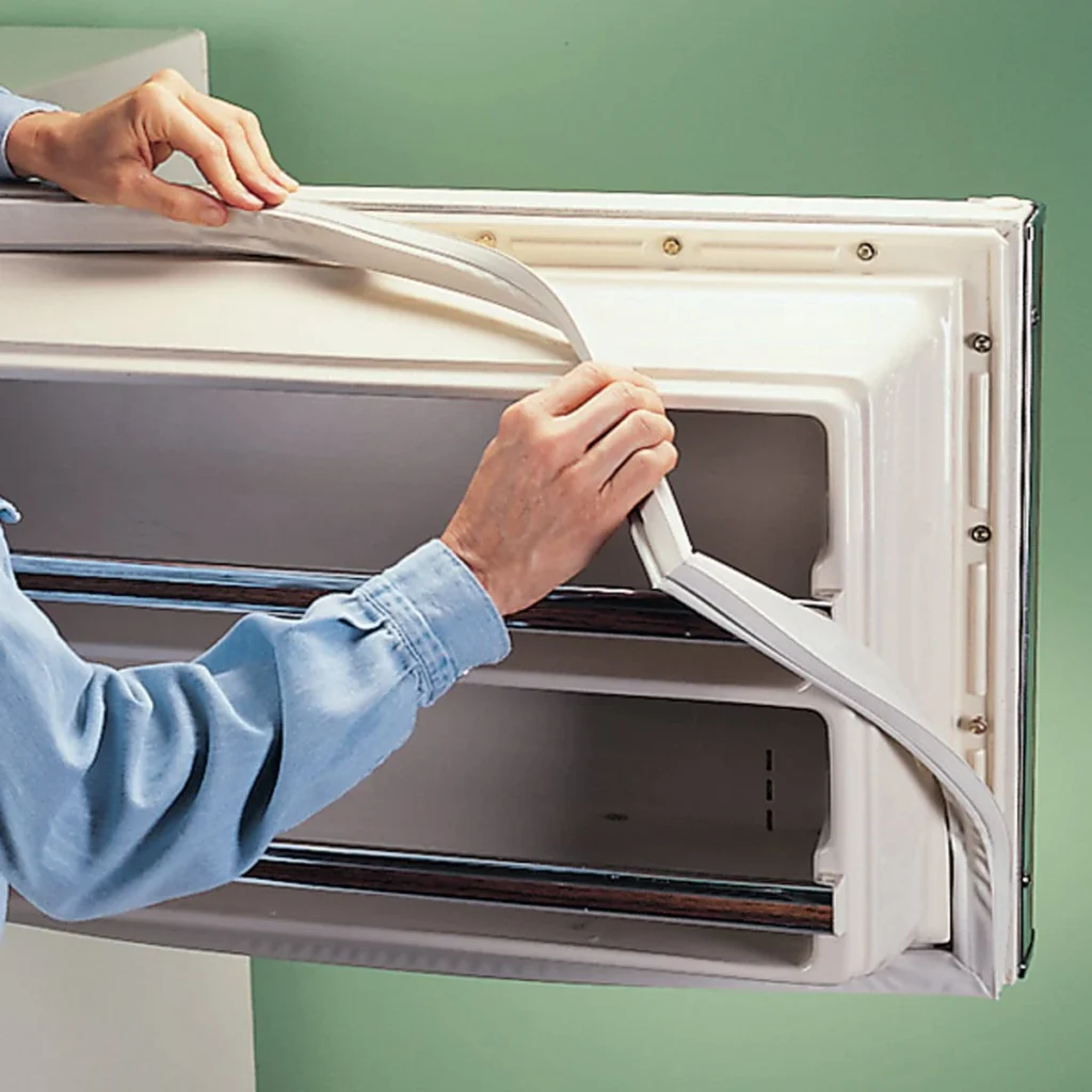 man removing old gasket