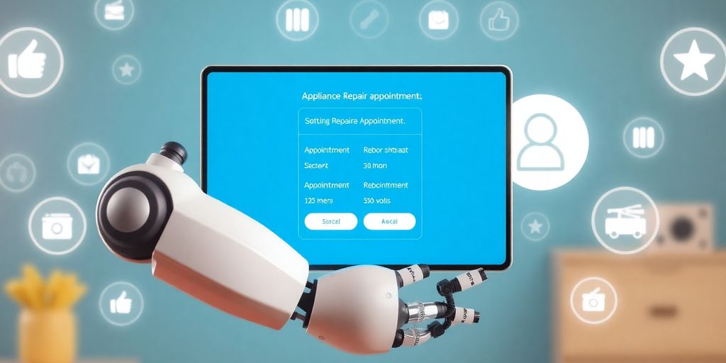 a concept of using artificial intelligence (AI) or a robot for customer service