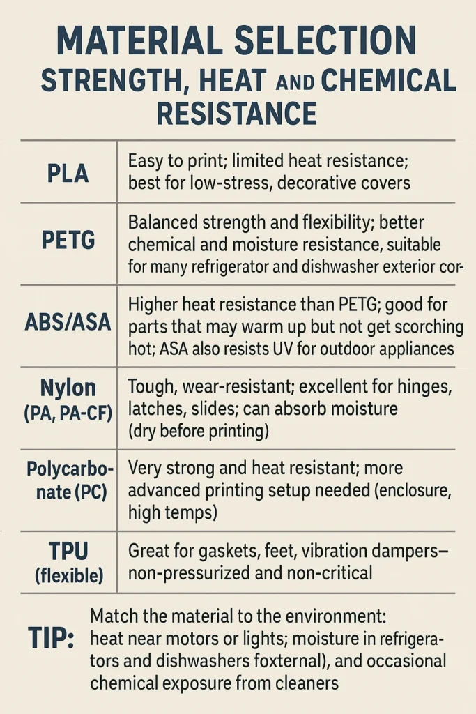 Material Selection: Strength, Heat, and Chemical Resistance