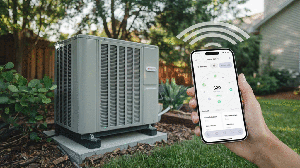  a smart heat pump controlled via a mobile application