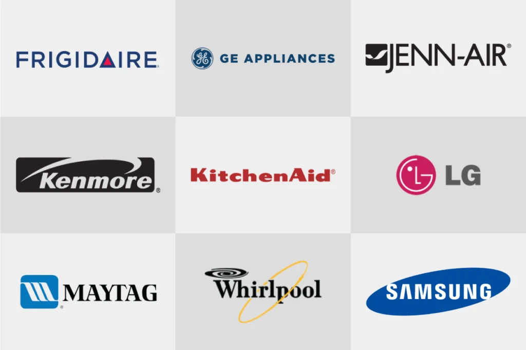 the logos of several major home appliance brands
