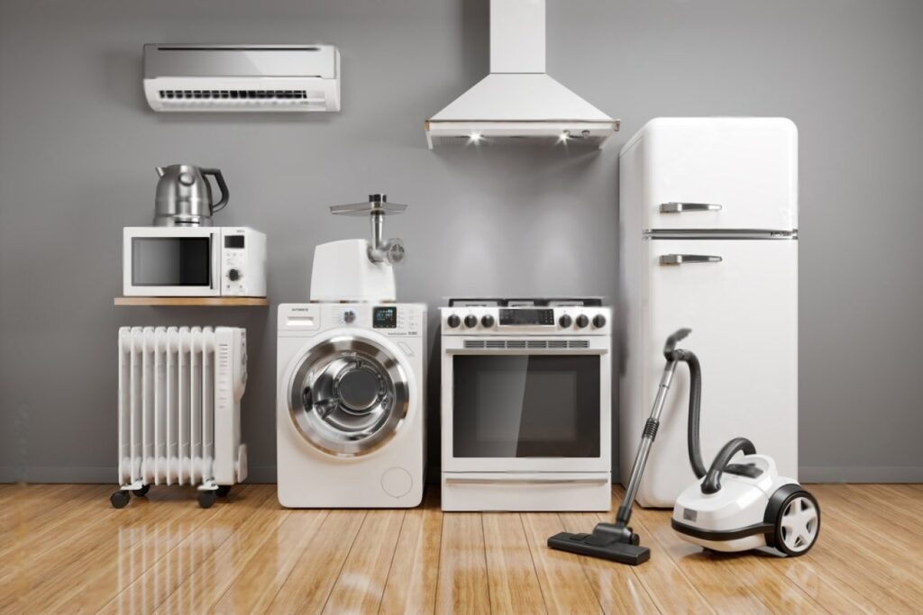 a collection of common household appliances