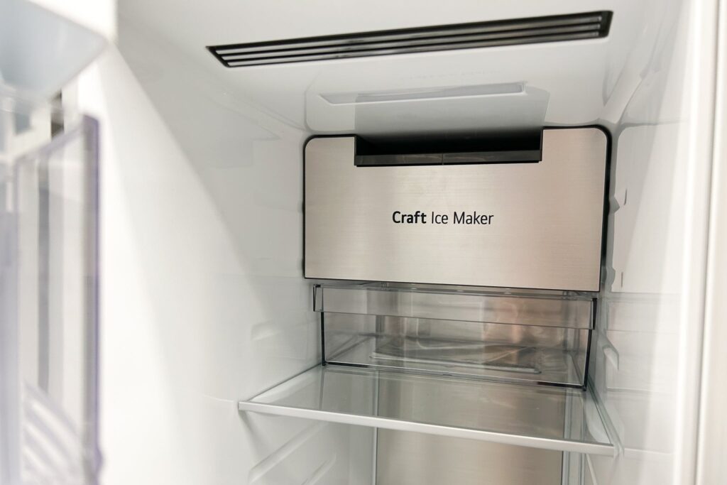 The features of a refrigerator, specifically focusing on ice makers in the refrigerator.
