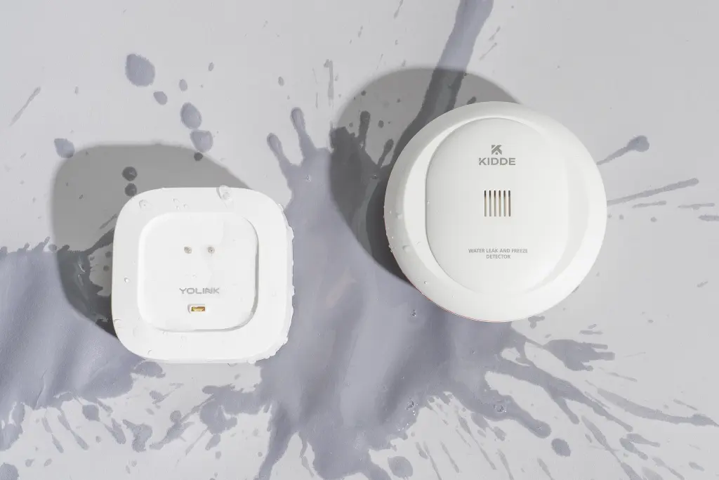 two different smart water leak detectors