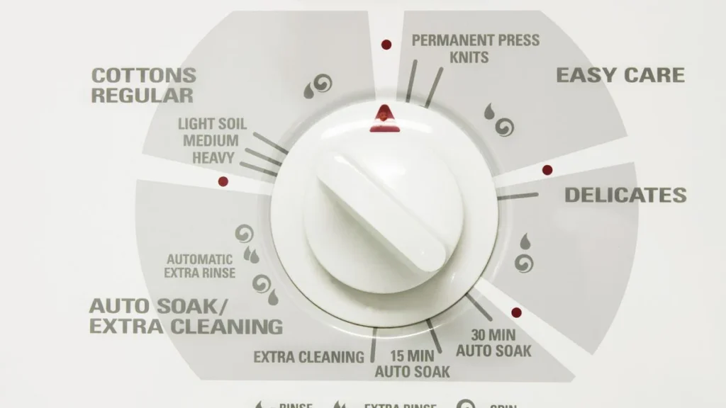 control dial of a washing machine